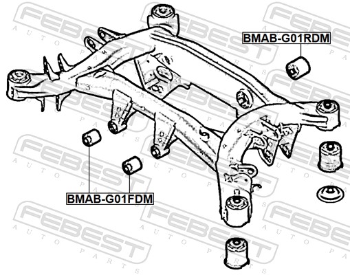 FEBEST Ophæng, differential bmabg01fdm foran for BMW