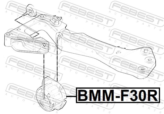 FEBEST Ophæng, fordelergearkasse bmmf30r bag for BMW