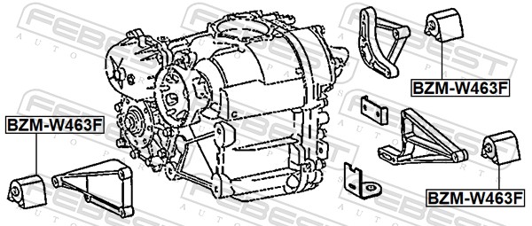 FEBEST Ophæng, fordelergearkasse bzmw463f for MERCEDES-BENZ