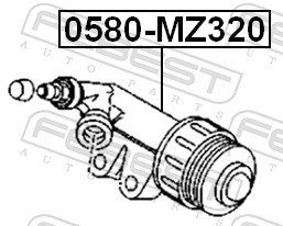 FEBEST Arbejdscylinder, kobling 0580mz320 for MAZDA
