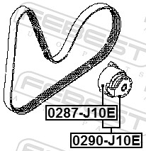 FEBEST Remstrammer, kilerem 0290j10e for NISSAN RENAULT