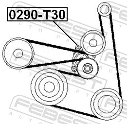 FEBEST Remstrammer, kilerem 0290t30 for NISSAN