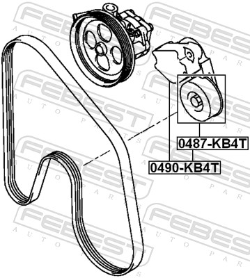 FEBEST Remstrammer, kilerem 0490kb4t for MITSUBISHI