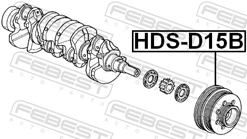 FEBEST Remskive, krumtapaksel hdsd15b for HONDA