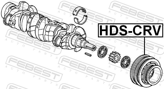 FEBEST Remskive, krumtapaksel HDS-CRV for HONDA