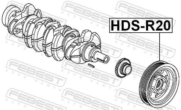 FEBEST Remskive, krumtapaksel HDS-R20 for HONDA
