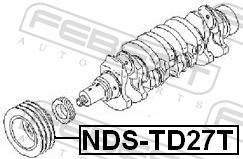 FEBEST Remskive, krumtapaksel ndstd27t for NISSAN