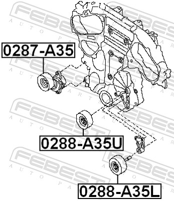 FEBEST Strammehjul, kilerem 0287a35 for NISSAN