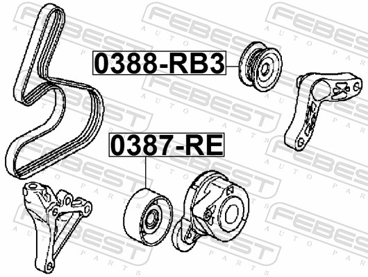 FEBEST Strammehjul, kilerem 0387re for HONDA