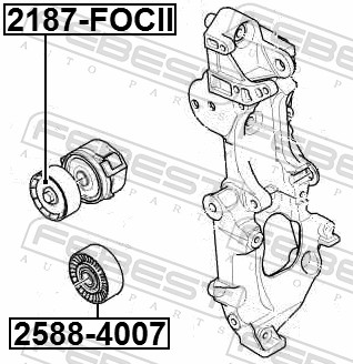 FEBEST Strammehjul, kilerem 2187focii for CITROËN/PEUGEOT FORD VOLVO ALFAROME/FIAT/LANCI CHRYSLER MAZDA TOYOTA LAND ROVER CHANGAN