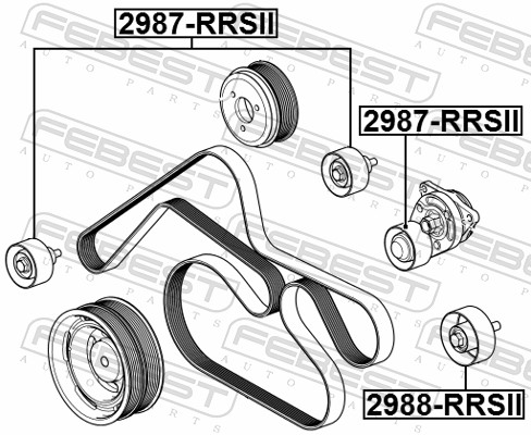 FEBEST Strammehjul, kilerem 2987rrsii for LAND ROVER