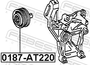 FEBEST Strammehjul, kilerem 0187at220 for TOYOTA