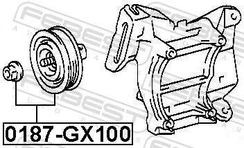 FEBEST Strammehjul, kilerem 0187gx100 for TOYOTA