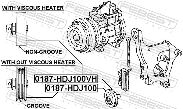 FEBEST Strammehjul, kilerem 0187hdj100hv for TOYOTA