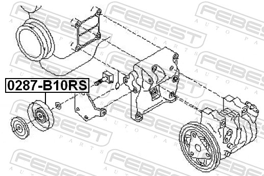 FEBEST Strammehjul, kilerem 0287b10rs for NISSAN