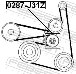 FEBEST Strammehjul, kilerem 0287j31z for NISSAN