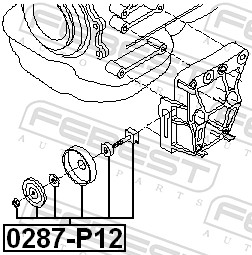 FEBEST Strammehjul, kilerem 0287p12 for NISSAN