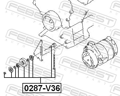 FEBEST Strammehjul, kilerem 0287v36 for NISSAN