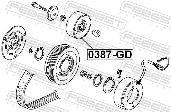 FEBEST Strammehjul, kilerem 0387gd for HONDA