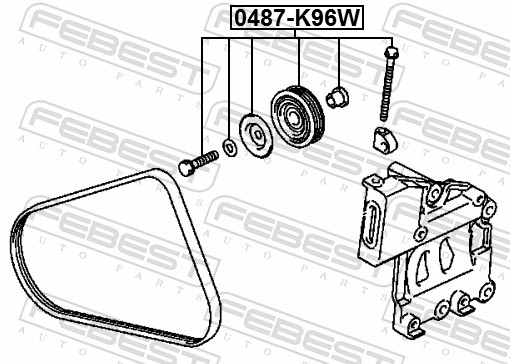 FEBEST Strammehjul, kilerem 0487k96w for MITSUBISHI
