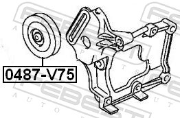 FEBEST Strammehjul, kilerem 0487v75 for MITSUBISHI