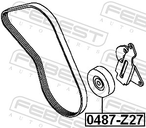 FEBEST Strammehjul, kilerem 0487z27 for MITSUBISHI