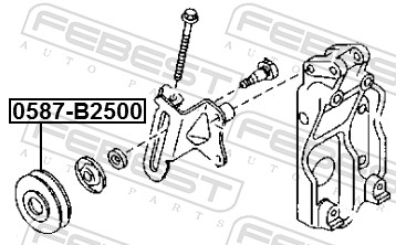 FEBEST Strammehjul, kilerem 0587b2500 for FORD MAZDA