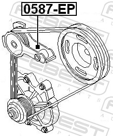 FEBEST Strammehjul, kilerem 0587ep for FORD MAZDA