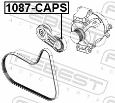 FEBEST Strammehjul, kilerem 1087caps for GENERAL MOTORS ALFAROME/FIAT/LANCI OPEL