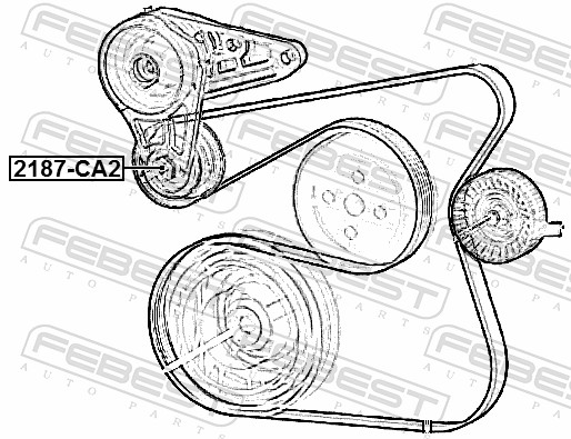 FEBEST Strammehjul, kilerem 2187ca2 for FORD VOLVO MERCEDES-BENZ CHANGAN CHERY