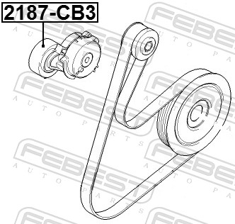 FEBEST Strammehjul, kilerem 2187cb3 for FORD VOLVO ALFAROME/FIAT/LANCI NISSAN RENAULT SUZUKI CITROËN/PEUGEOT LAND ROVER