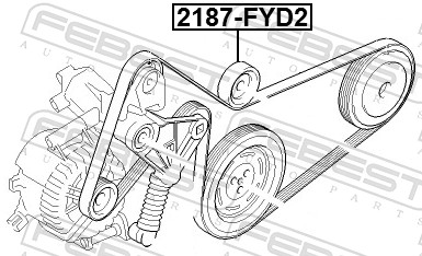 FEBEST Strammehjul, kilerem 2187fyd2 for FORD CITROËN/PEUGEOT JAGUAR ALFAROME/FIAT/LANCI