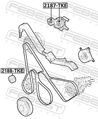 FEBEST Strammehjul, kilerem 2187tke for FORD MAZDA