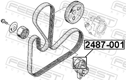 FEBEST Strammehjul, kilerem 2487-001 for CITROËN/PEUGEOT HONGQI MAZDA NISSAN RENAULT CHANGAN