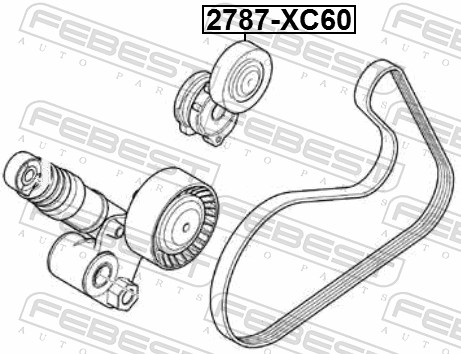 FEBEST Strammehjul, kilerem 2787xc60 for VOLVO ALFAROME/FIAT/LANCI HYUNDAI