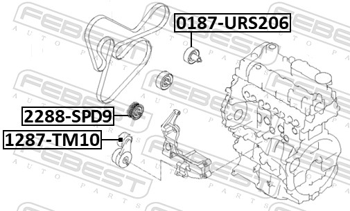 FEBEST Medløberhjul, multi-V-rem 2288-SPD9 for HYUNDAI