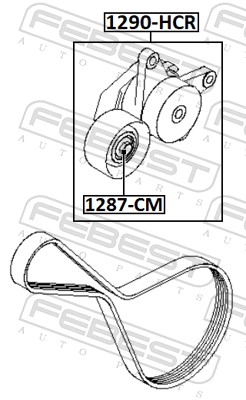 FEBEST Remstrammer, kilerem 1290-HCR for HYUNDAI