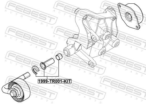 FEBEST Reparationssæt, spændearm-kilerem 1999tr001kit for BMW
