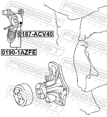 FEBEST Remstrammer, kilerem 0190-1AZFE for TOYOTA