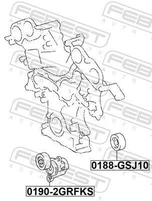 FEBEST Remstrammer, kilerem 01902grfks for TOYOTA