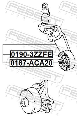 FEBEST Remstrammer, kilerem 01903zzfe for GENERAL MOTORS GEELY TOYOTA LOTUS