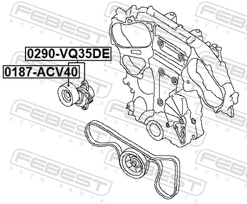 FEBEST Remstrammer, kilerem 0290vq35de for NISSAN