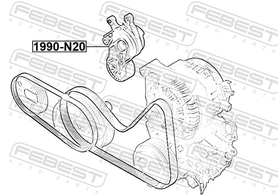 FEBEST Remstrammer, kilerem 1990n20 for BMW