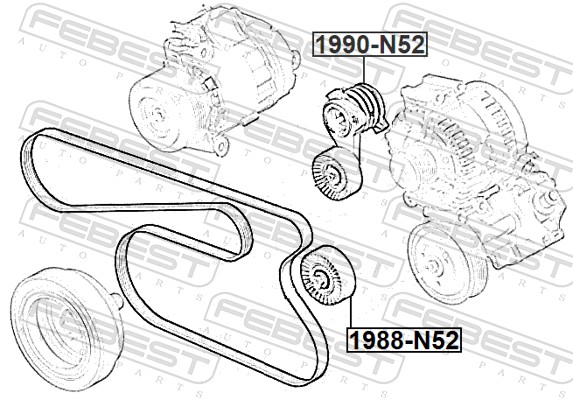 FEBEST Remstrammer, kilerem 1990n52 for BMW