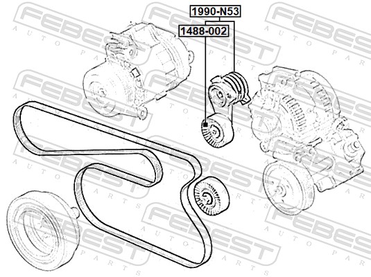 FEBEST Remstrammer, kilerem 1990n53 for BMW