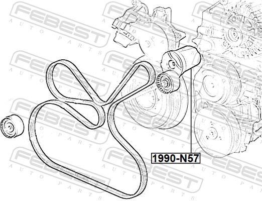 FEBEST Remstrammer, kilerem 1990n57 for BMW