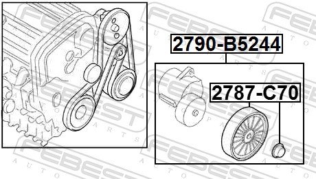 FEBEST Remstrammer, kilerem 2790b5244 for VOLVO