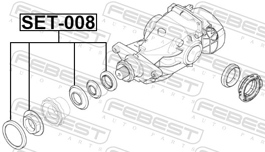 FEBEST Pakdåse, differentiale SET-008 bag for ROLLS-ROYCE BMW