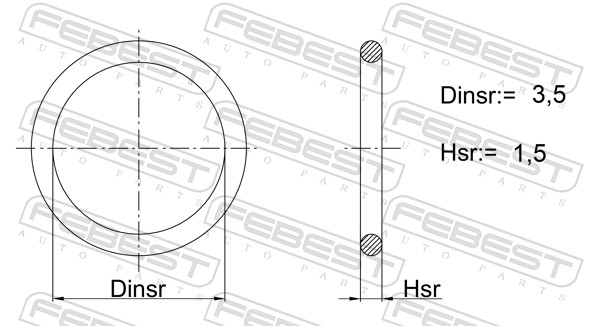 FEBEST Pakning, brændstofrør 21400-002 for CITROËN/PEUGEOT FORD VAG ALFAROME/FIAT/LANCI LAND ROVER