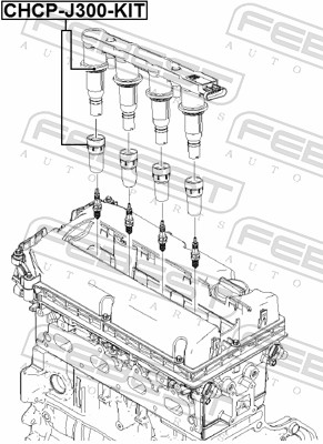 FEBEST Stik, tændspole chcpj300kit for GENERAL MOTORS
